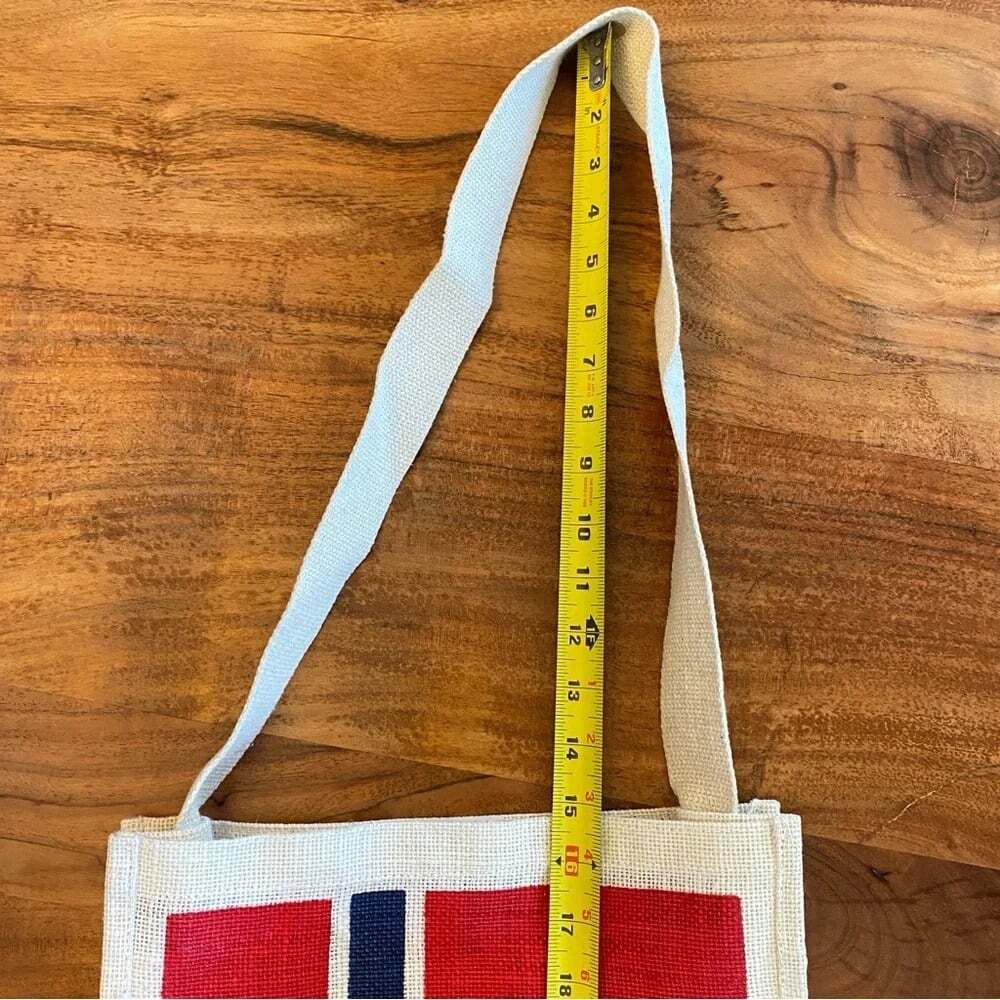 Norway ๐ณ๐ด Woven Burlap Tote Bag - Picture 4 of 15